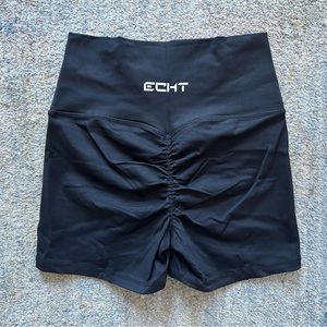 New Echt Apparel Force Scrunch Shorts Black Size S
